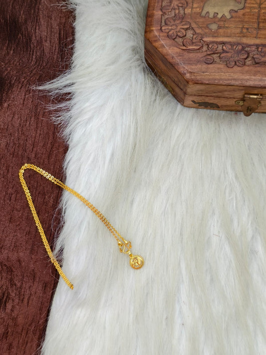✨ Elegant 1 Gram Gold-Plated Women’s Chain | 18 Inch Lightweight Necklace Model-22 ✨v