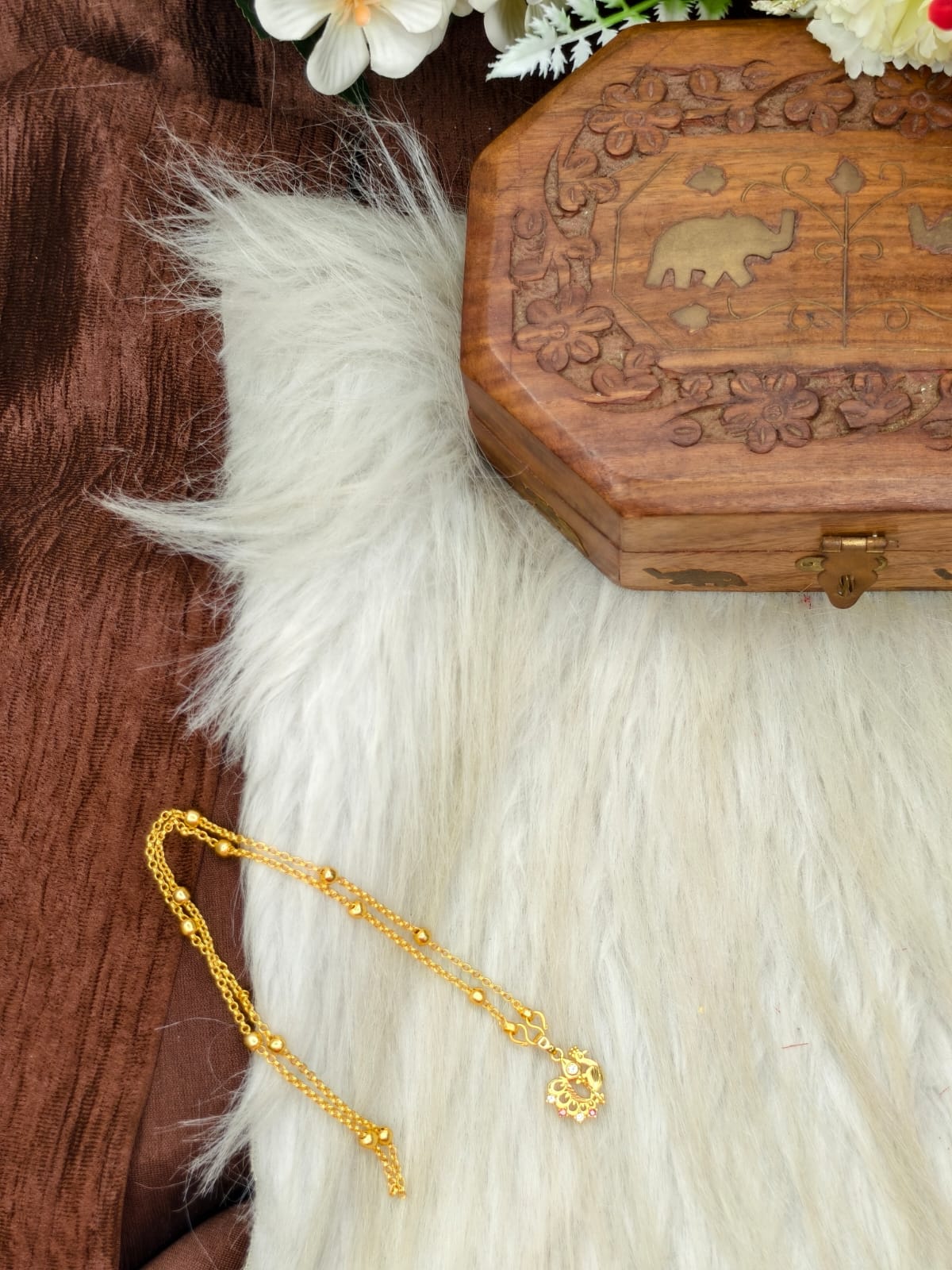 ✨ Elegant 1 Gram Gold-Plated Women’s Chain | 18 Inch Lightweight Necklace Model-20 ✨