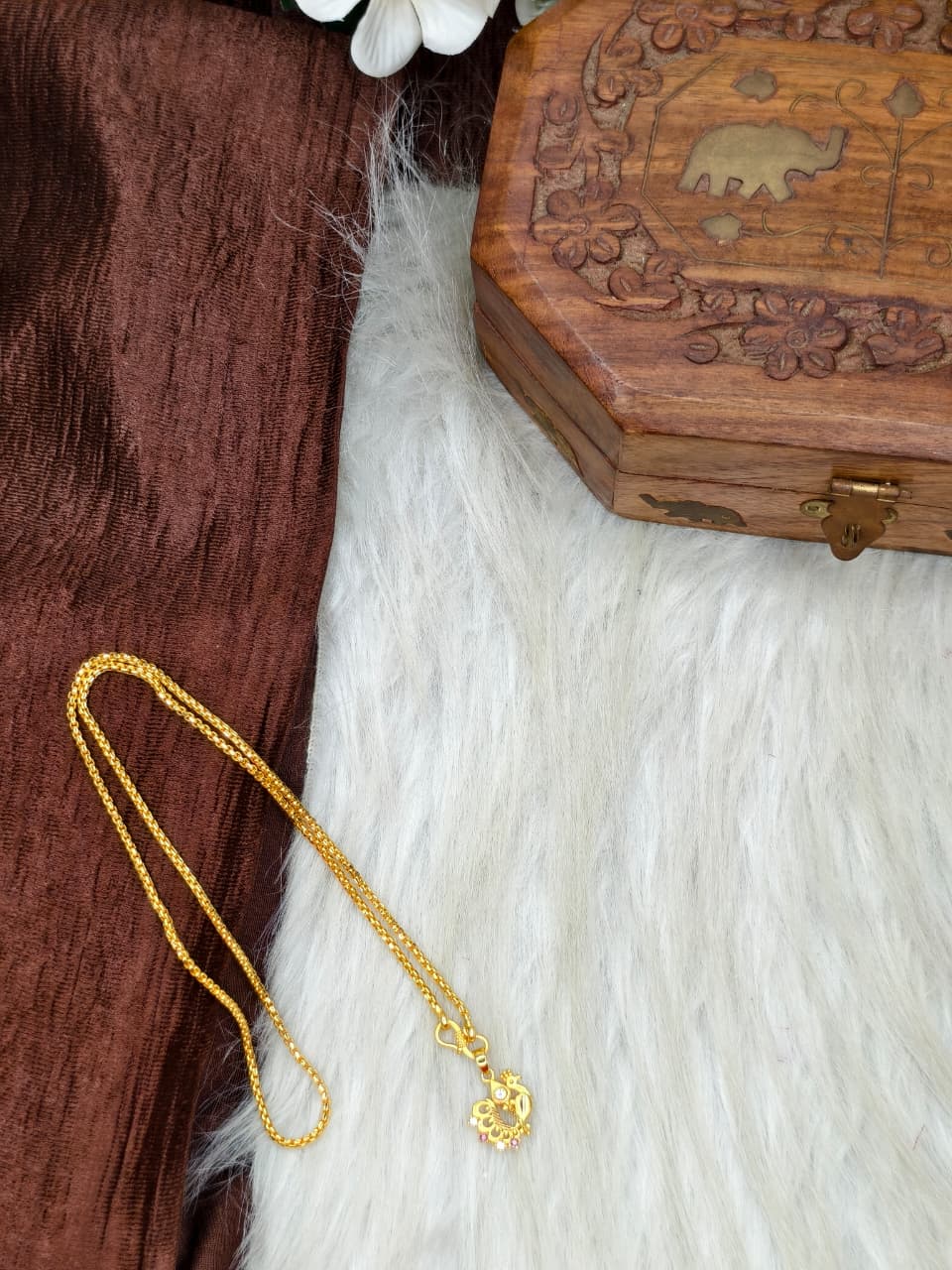 ✨ Elegant 1 Gram Gold-Plated Women’s Chain | 18 Inch Lightweight Necklace Model-7 ✨