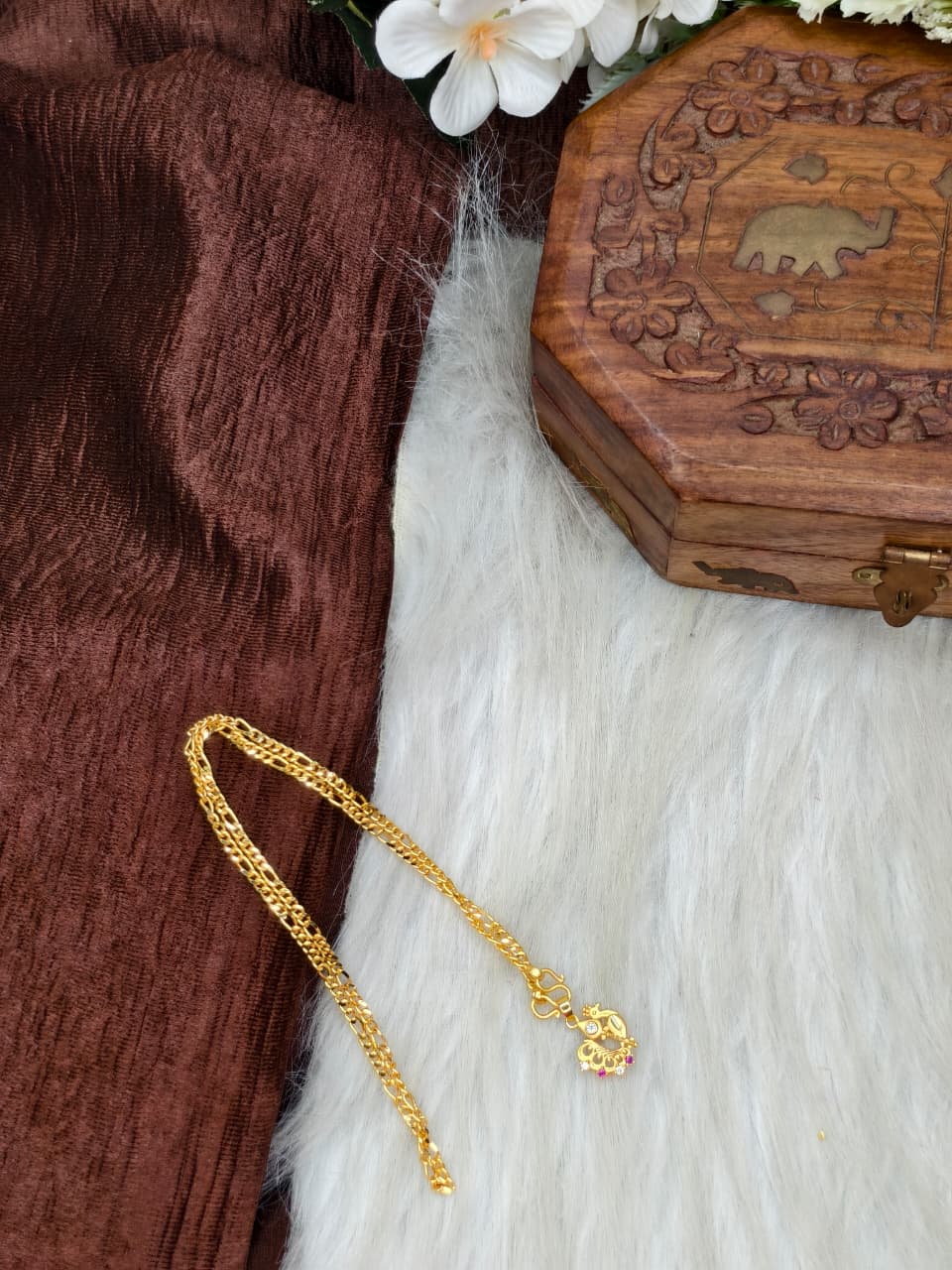 ✨ Elegant 1 Gram Gold-Plated Women’s Chain | 18 Inch Lightweight Necklace ✨