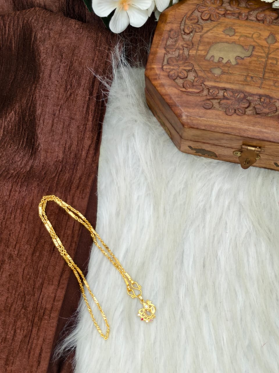 ✨ Elegant 1 Gram Gold-Plated Women’s Chain | 18 Inch Lightweight Necklace Model-6 ✨