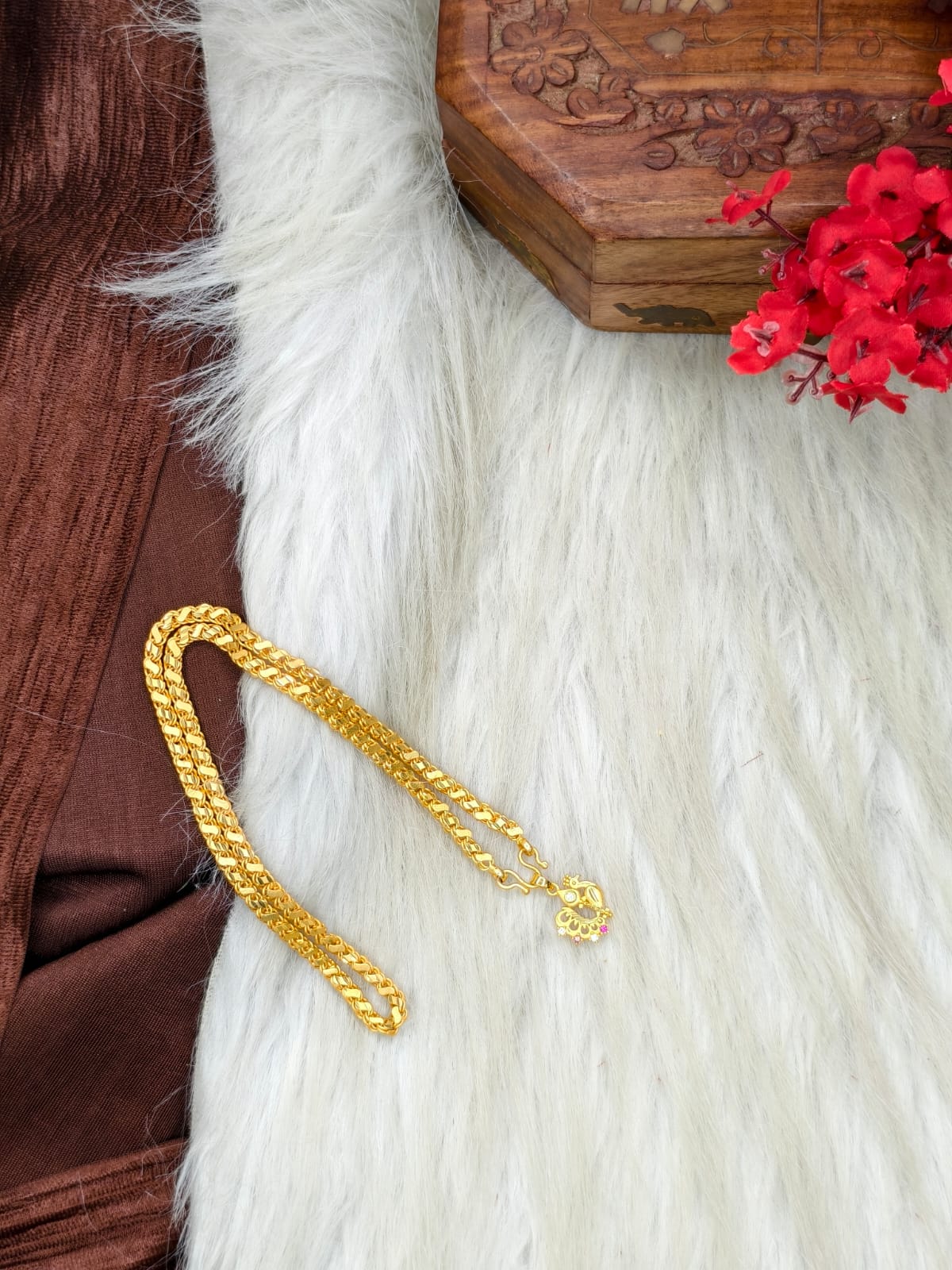 ✨ Elegant 1 Gram Gold-Plated Women’s Chain | 18 Inch Lightweight Necklace Model-23 ✨