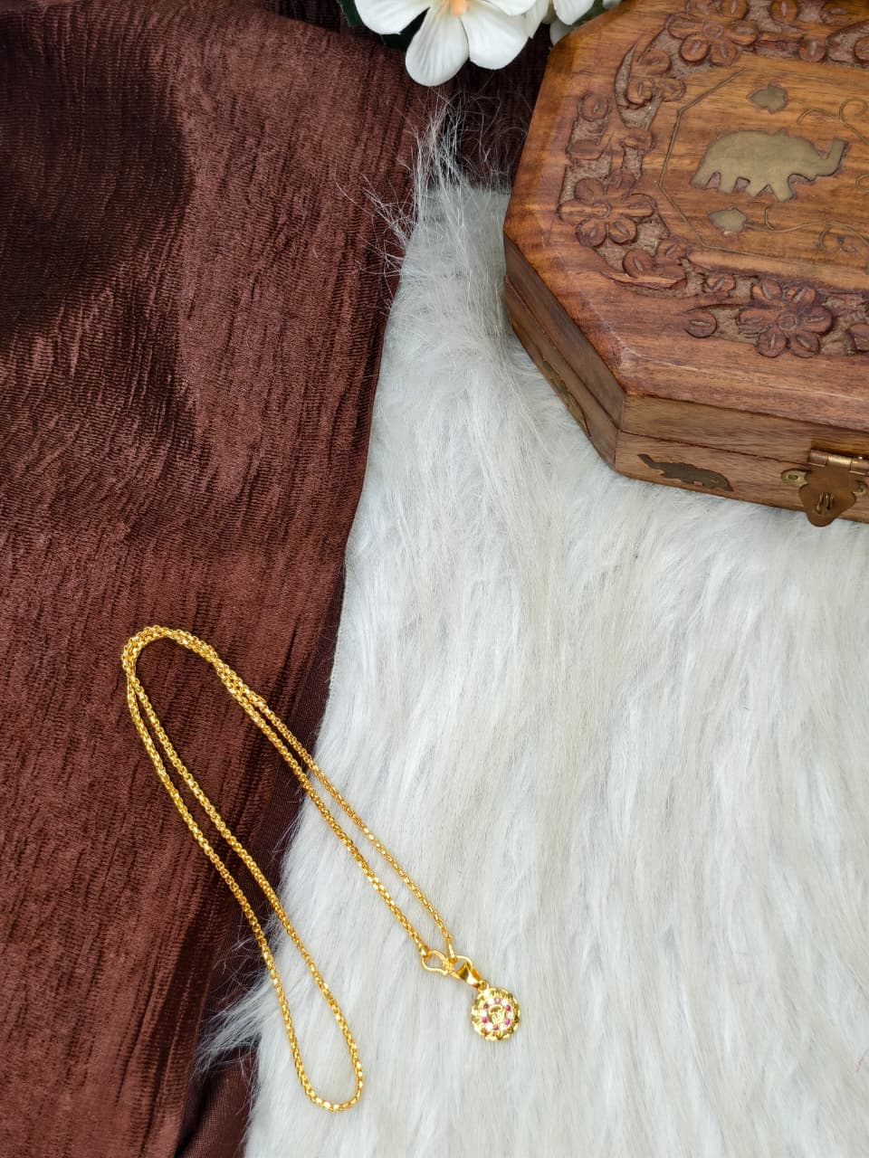 ✨ Elegant 1 Gram Gold-Plated Women’s Chain | 18 Inch Lightweight Necklace Model-7 ✨