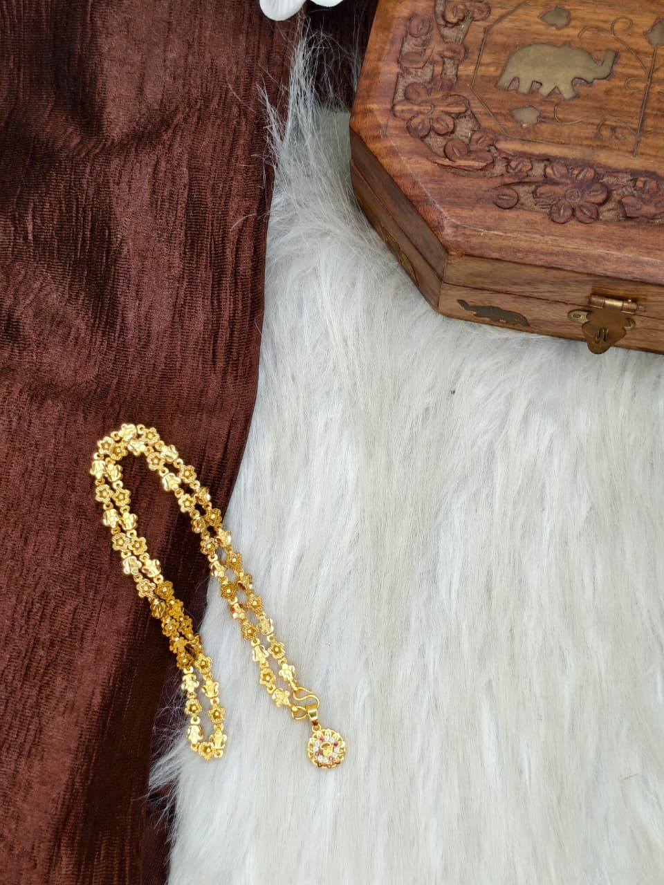 ✨ Elegant 1 Gram Gold-Plated Women’s Chain | 18 Inch Lightweight Necklace ✨