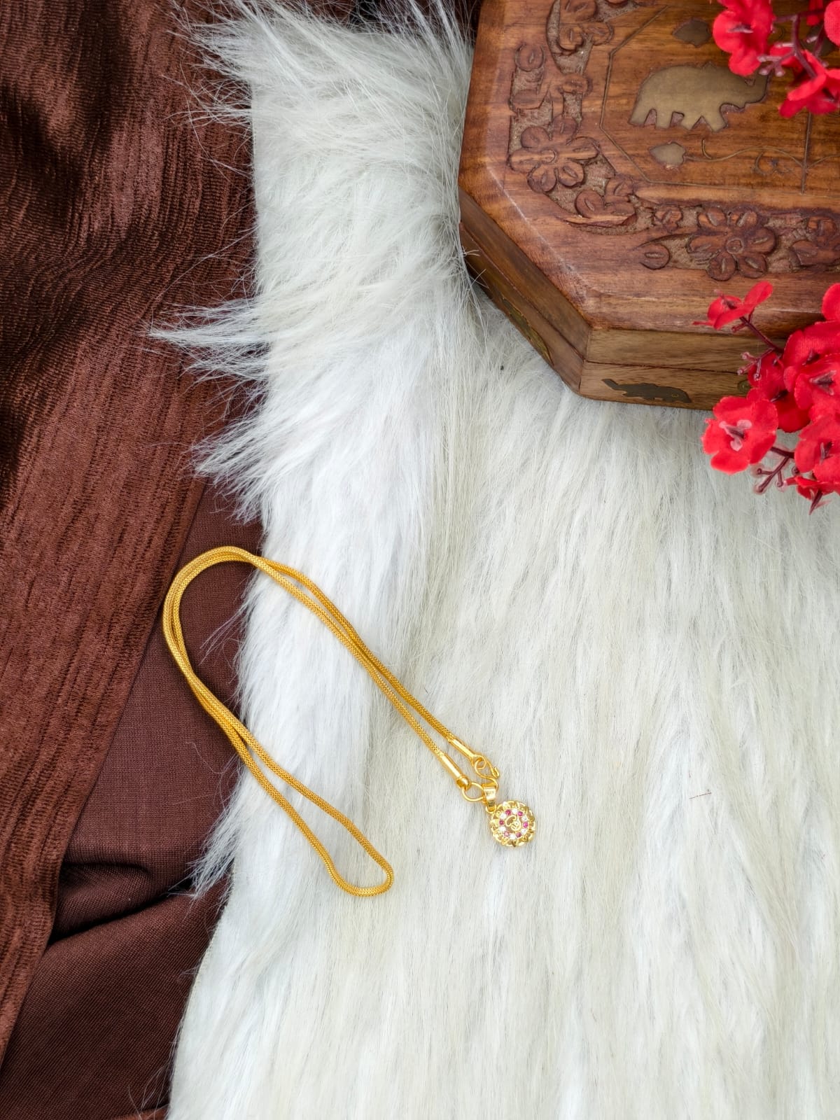 ✨ Elegant 1 Gram Gold-Plated Women’s Chain | 18 Inch Lightweight Necklace Model-1 ✨