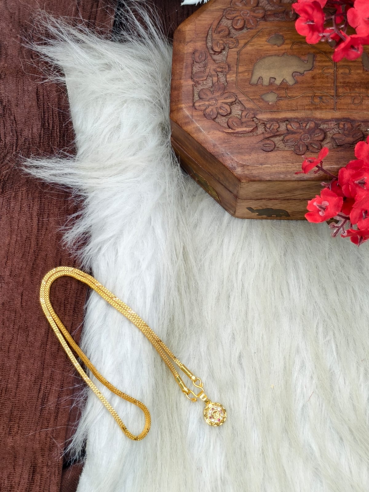 ✨ Elegant 1 Gram Gold-Plated Women’s Chain | 18 Inch Lightweight Necklace Model-26 ✨