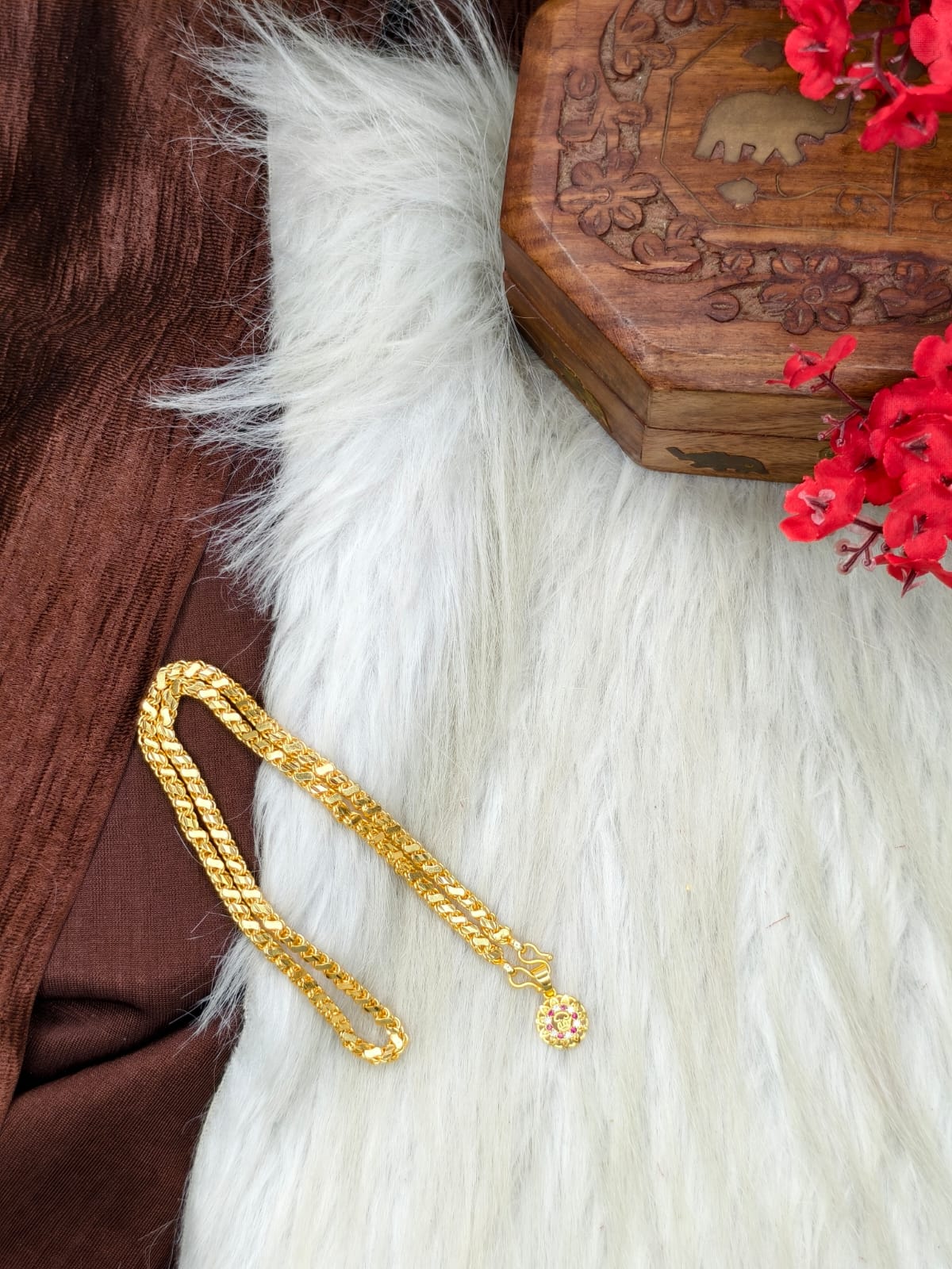 ✨ Elegant 1 Gram Gold-Plated Women’s Chain | 18 Inch Lightweight Necklace Model-23 ✨