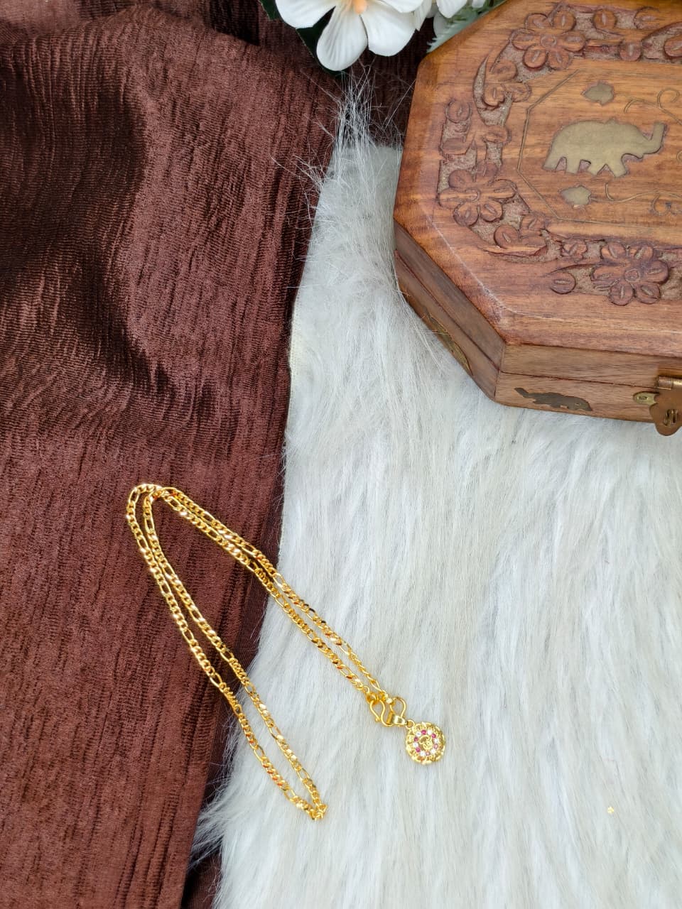 ✨ Elegant 1 Gram Gold-Plated Women’s Chain | 18 Inch Lightweight Necklace ✨