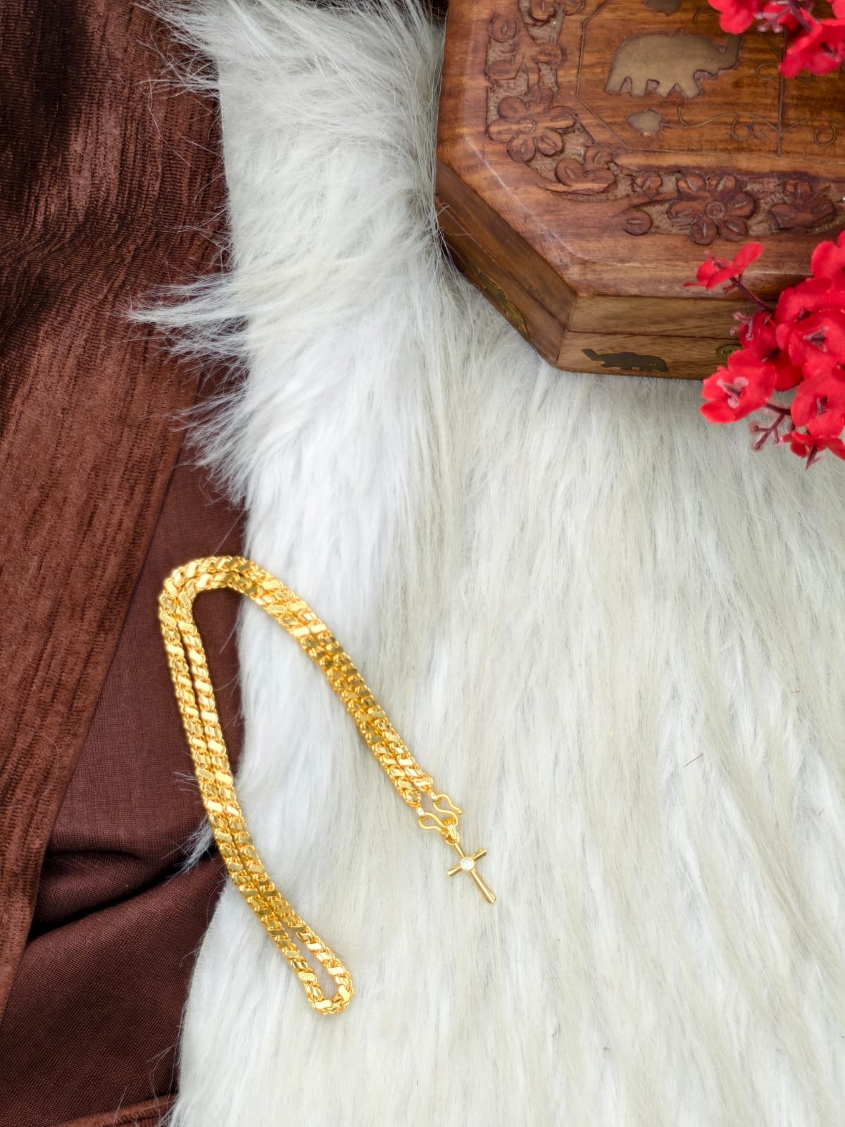 ✨ Elegant 1 Gram Gold-Plated Women’s Chain | 18 Inch Lightweight Necklace Model-23 ✨