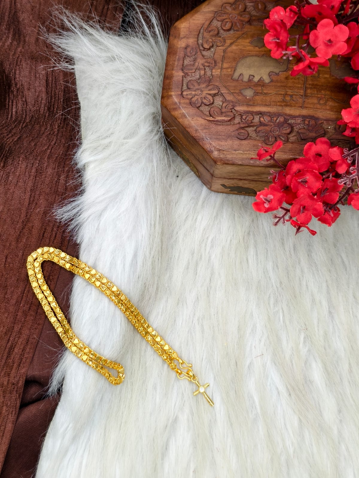 ✨ Elegant 1 Gram Gold-Plated Women’s Chain | 18 Inch Lightweight Necklace Model-24 ✨