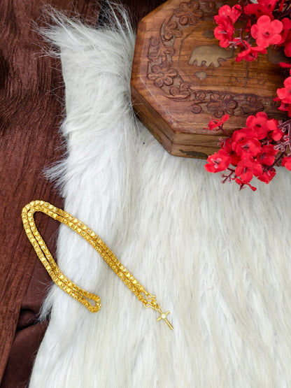 ✨ Elegant 1 Gram Gold-Plated Women’s Chain | 18 Inch Lightweight Necklace Model-24 ✨