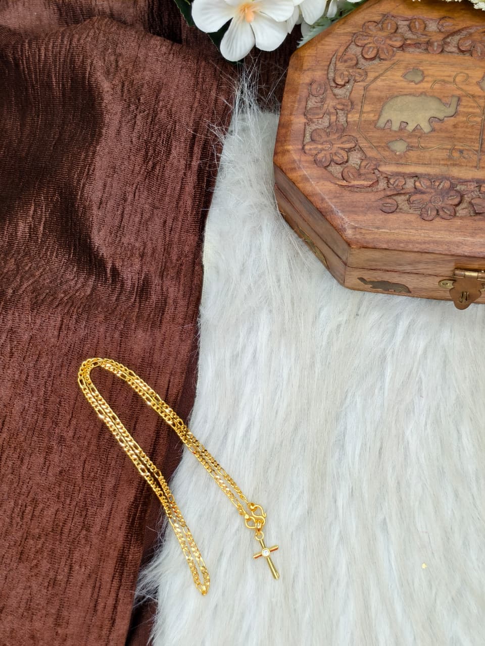 ✨ Elegant 1 Gram Gold-Plated Women’s Chain | 18 Inch Lightweight Necklace ✨