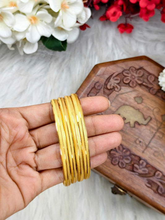 Foming-1 Line-19 Stylish Women’s 1 Gram Gold Plated Bangles – Party & Daily Wear