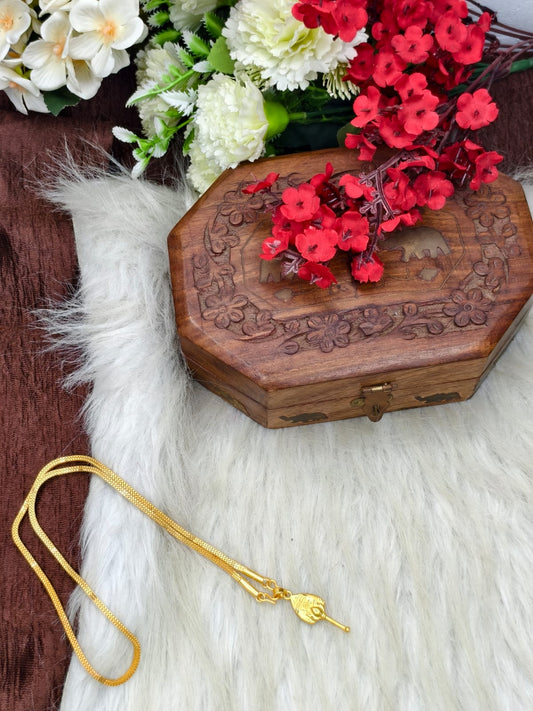 Forming matte finished (1Gram gold plated) Box  Chain With Doller