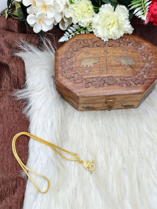 Forming matte finished (1Gram gold plated) Box Chain with Doller