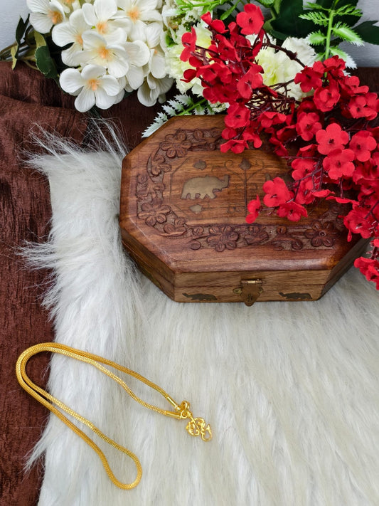 Forming matte finished (1Gram gold plated) Box Chain with Doller