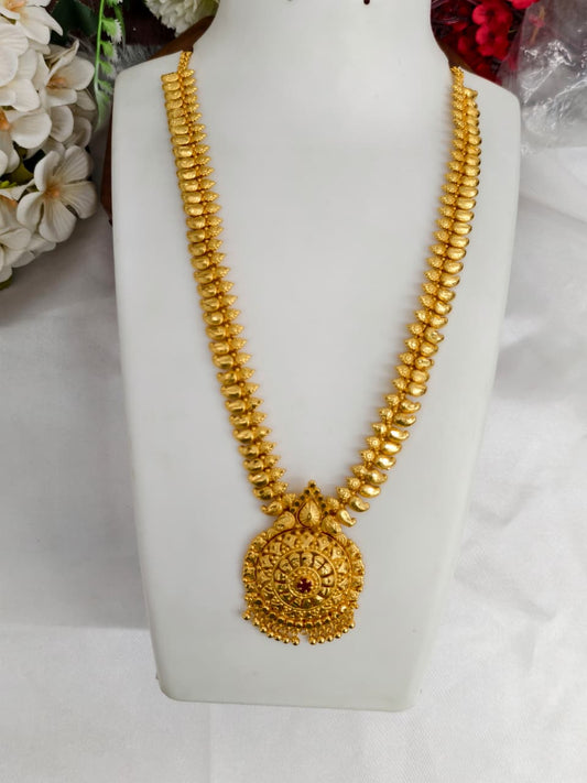 Elegant Gold-Plated Haram Necklace for Women | Traditional & Bridal Wear