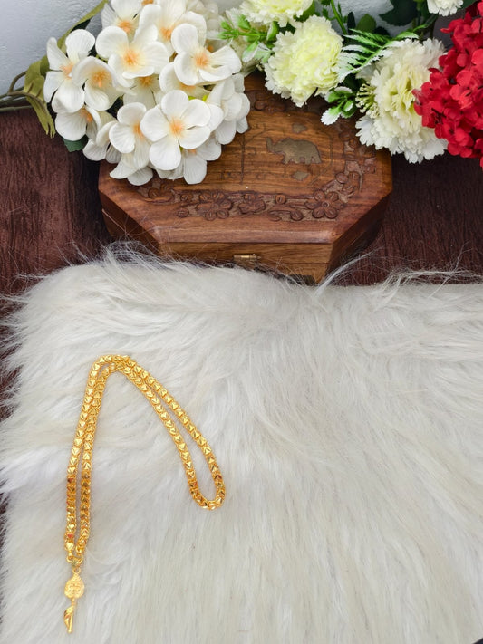 Forming matte finished (1Gram gold plated) Heart Chain With Doller