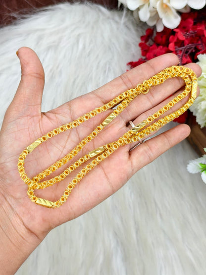 Forming matte finished (1Gram gold plated) KL-model Chain