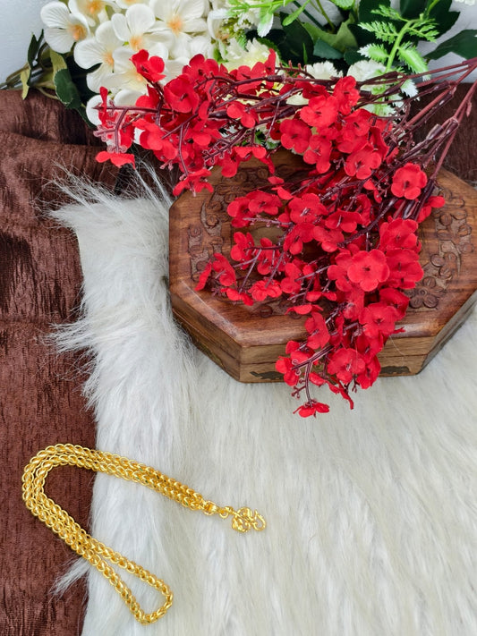 Forming matte finished (1Gram gold plated) Lotus Chain With Doller