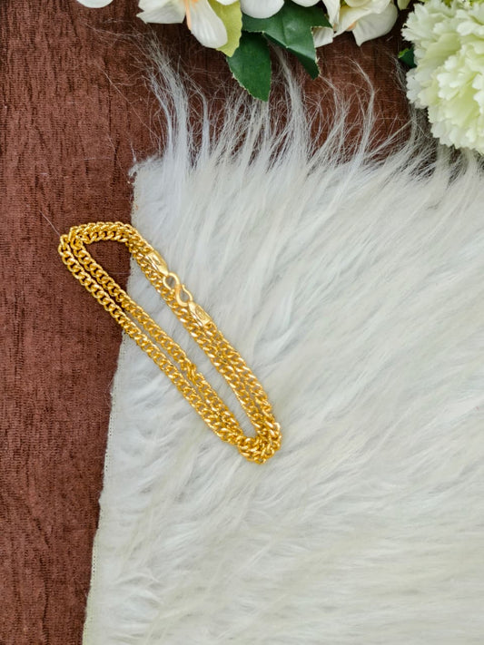 Exclusive Men's Gold-Plated Chain – Premium Bold Design Model- 1