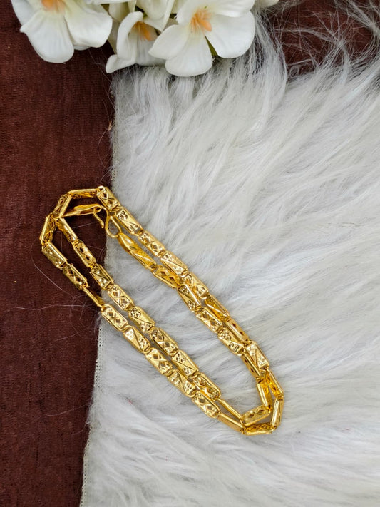 Exclusive Men's Gold-Plated Chain – Premium Bold Design Model-10