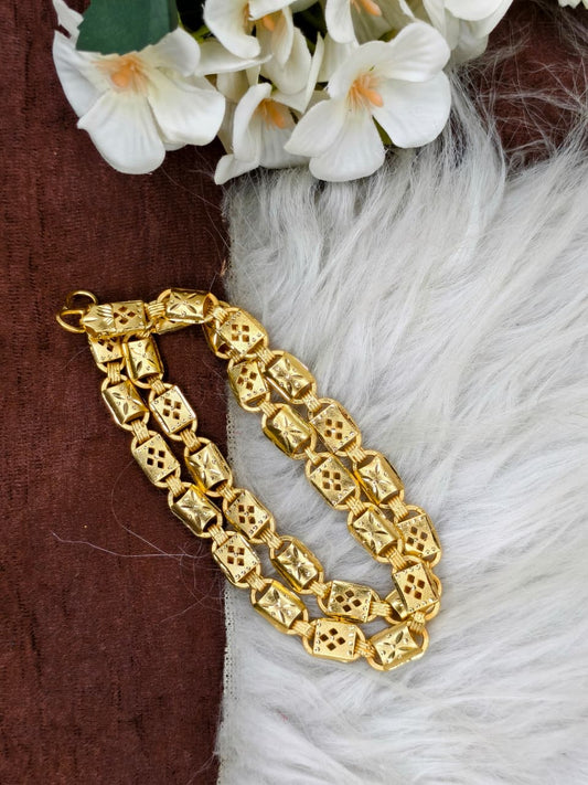 Exclusive Men's Gold-Plated Chain – Premium Bold Design Model-9