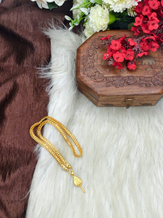 Forming matte finished (1Gram gold plated) Ring   Chain With Doller