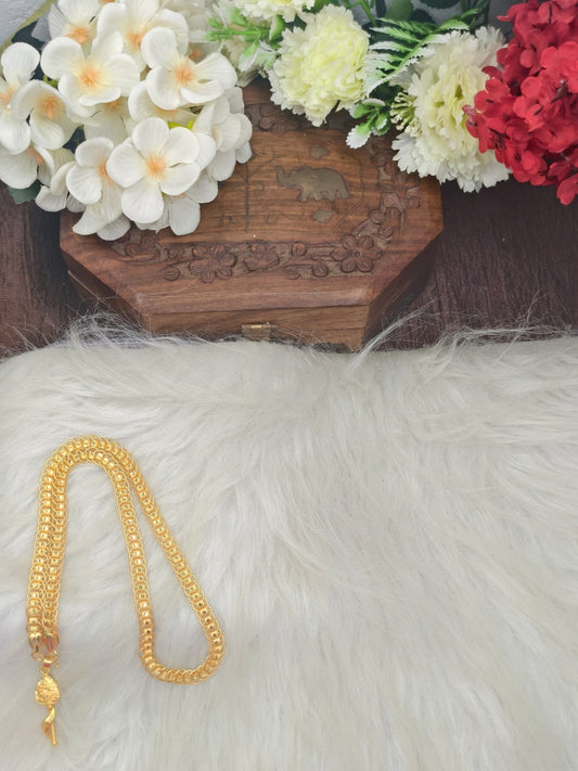 Forming matte finished (1Gram gold plated) Ring  Chain With Doller