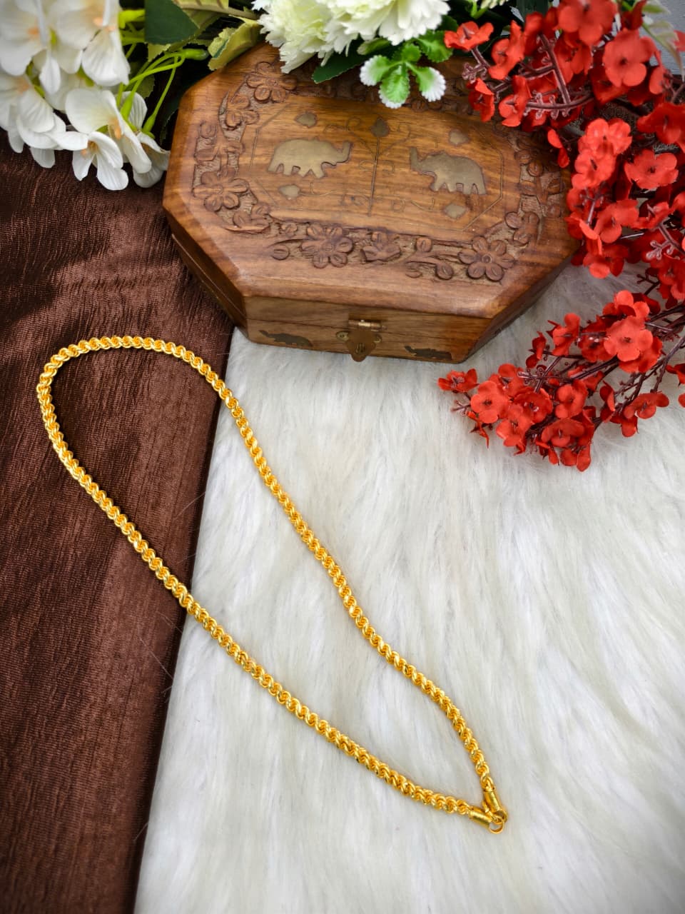 Forming matte finished (1Gram gold plated) Rope chain