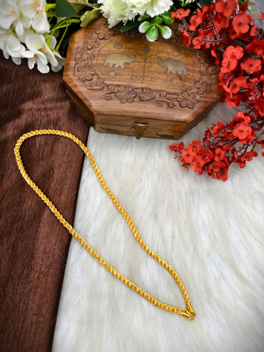 Forming matte finished (1Gram gold plated) Rope chain