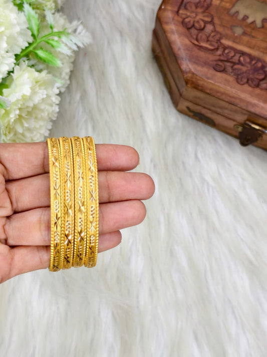 Foming-F-Star2-21 Stylish Women’s 1 Gram Gold Plated Bangles – Party & Daily Wear