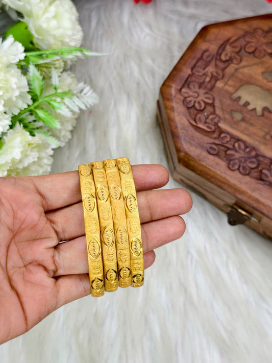 Foming-F-Eye-25 Stylish Women’s 1 Gram Gold Plated Bangles – Party & Daily Wear