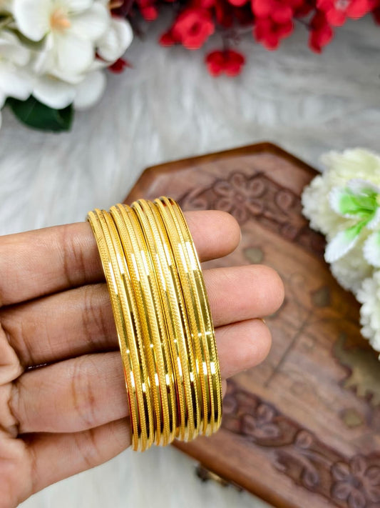 Foming-2 Line-18 Stylish Women’s 1 Gram Gold Plated Bangles – Party & Daily Wear