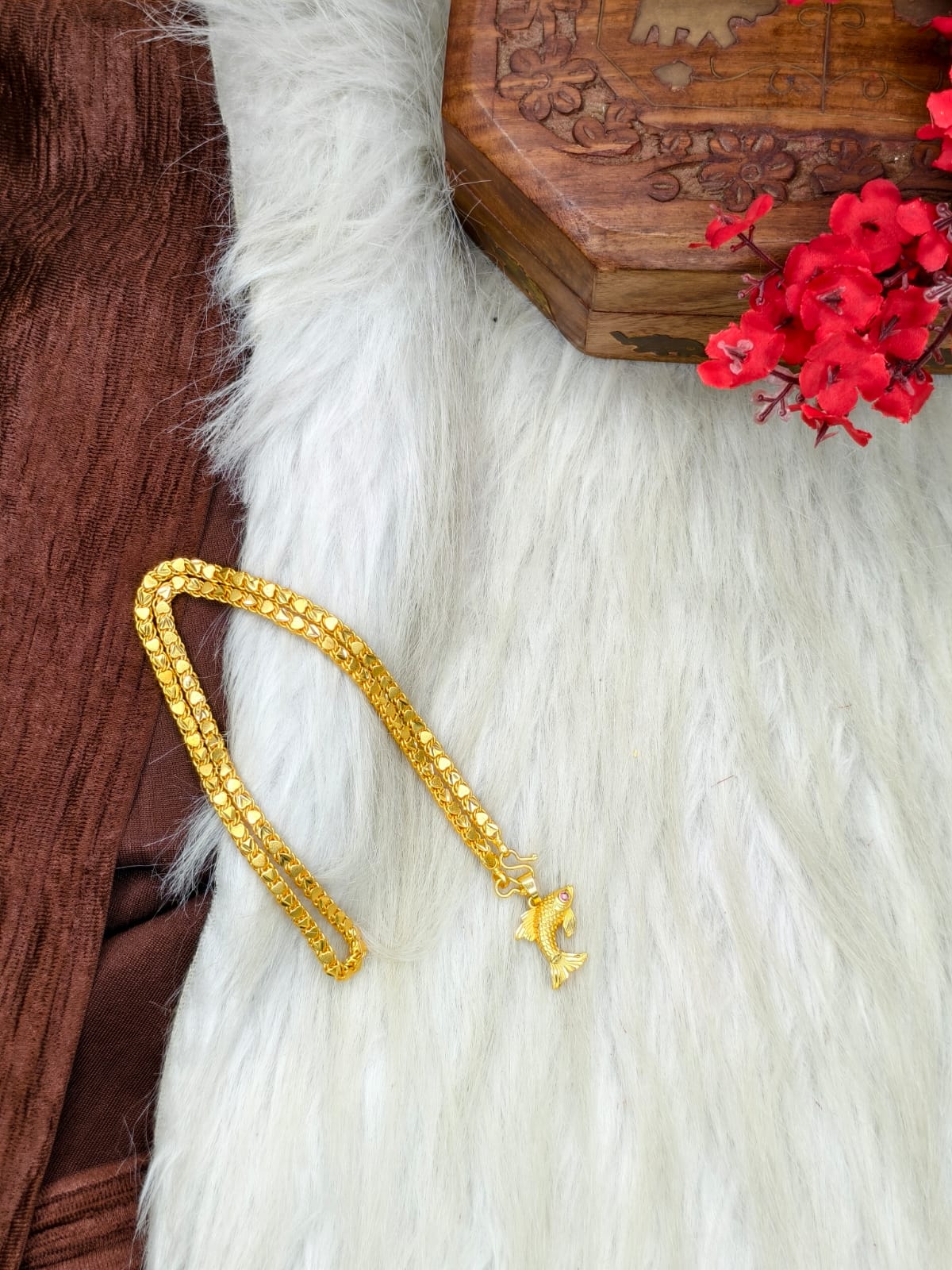 ✨ Elegant 1 Gram Gold-Plated Women’s Chain | 18 Inch Lightweight Necklace Model-24 ✨