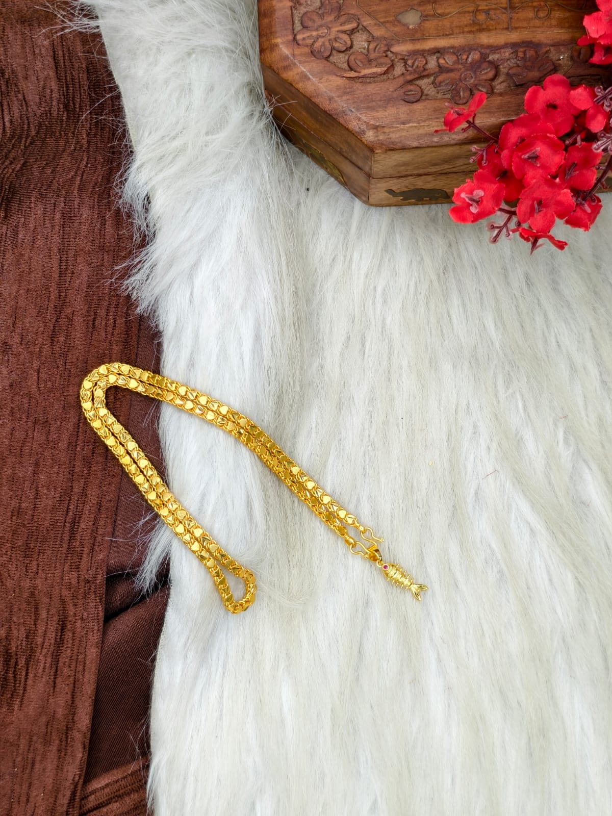 ✨ Elegant 1 Gram Gold-Plated Women’s Chain | 18 Inch Lightweight Necklace Model-24 ✨