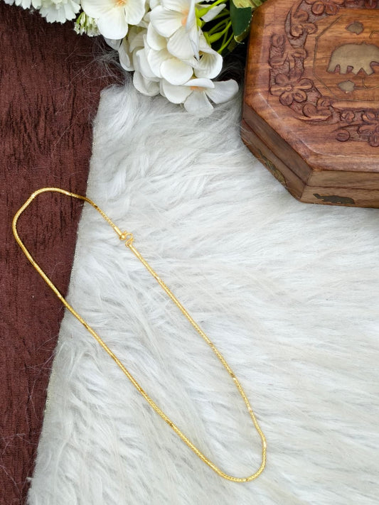 Instagram Trending (1Gram gold Plated) Short Chain matte finished Model-2