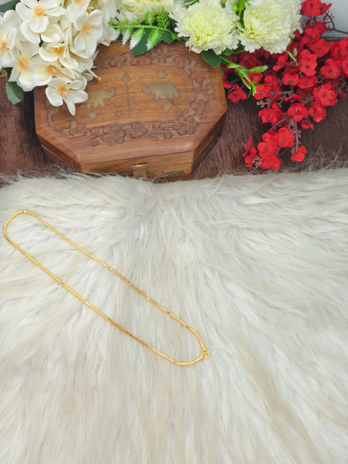 Instagram Trending (1Gram gold Plated) Short Chain matte finished