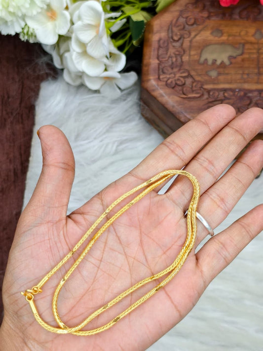 Instagram Trending (1Gram gold Plated) Short Chain matte finished Model-2