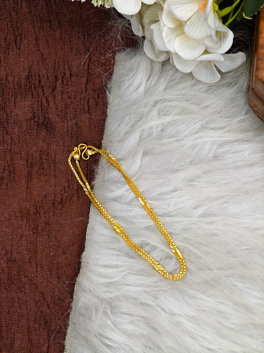 Instagram Trending (1Gram gold Plated) Short Chain matte finished Model-10