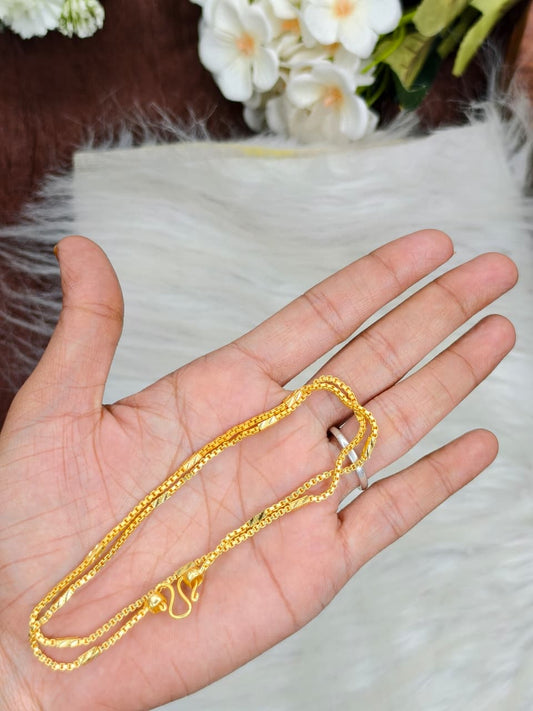 Instagram Trending (1Gram gold Plated) Short Chain matte finished Model-11
