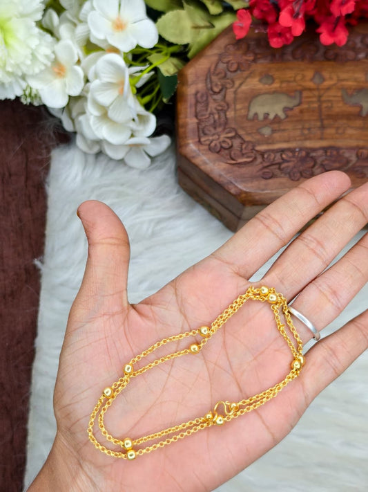 Instagram Trending (1Gram gold Plated) Short Chain matte finished Model-9