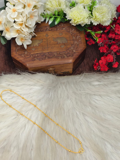 Instagram Trending (1Gram gold Plated) Short Chain matte finished