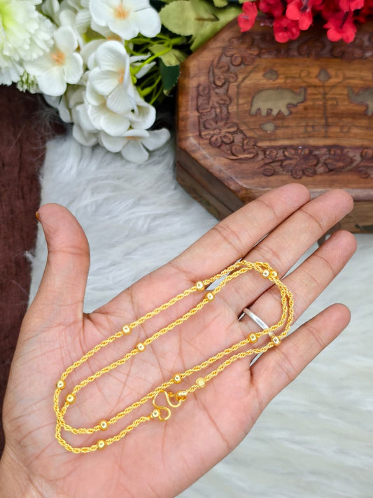 Instagram Trending (1Gram gold Plated) Short Chain matte finished Model-8