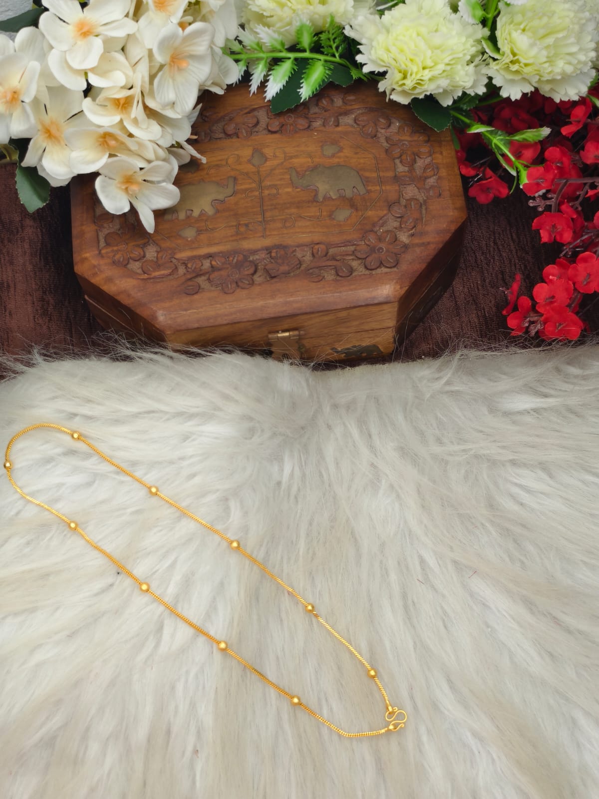 Instagram Trending (1Gram gold Plated) Short Chain matte finished