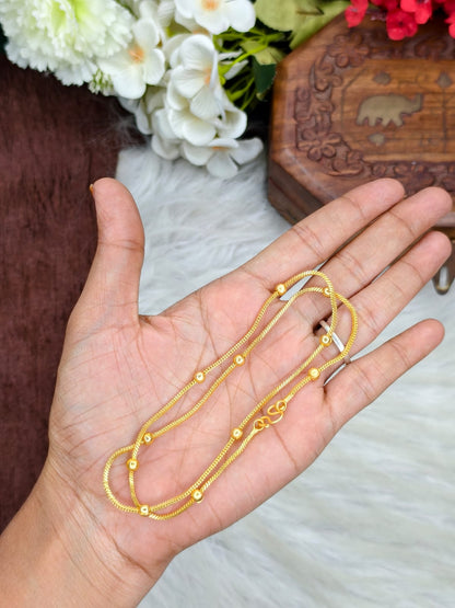 Instagram Trending (1Gram gold Plated) Short Chain matte finished Model-7