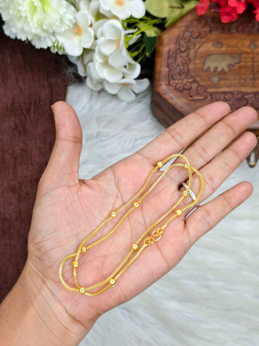Instagram Trending (1Gram gold Plated) Short Chain matte finished Model-7