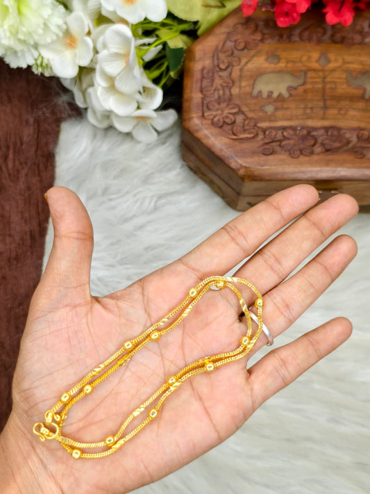 Instagram Trending (1Gram gold Plated) Short Chain matte finished Model-6