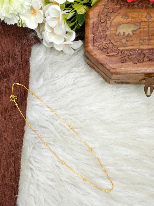 Instagram Trending (1Gram gold Plated) Short Chain matte finished Model-5