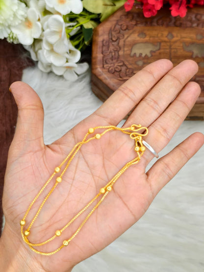 Instagram Trending (1Gram gold Plated) Short Chain matte finished Model-5